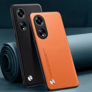 Luxury PU Leather Phone Case For OPPO A98 A58 A78 5G Matte Cover Silicone Shockproof Protection Back