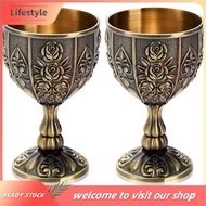 [Lifestyle] Handmade Goblet Vintage Engraving Wine Cup Gold Goblet