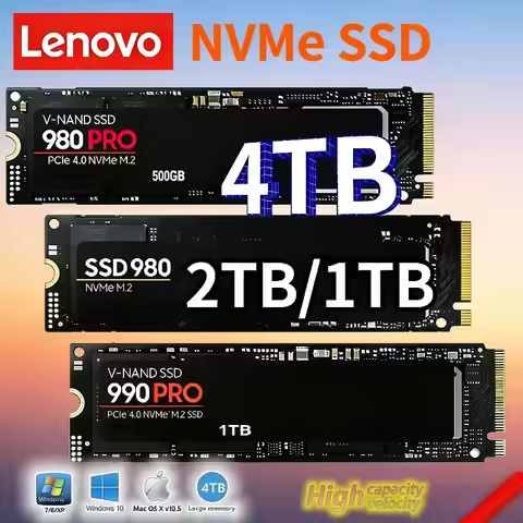 Lenovo 980Pro/990Pro M.2 NVMe SSD PCIe 4.0 1TB 2TB 4TB SSD Internal Solid State Drive Up to 7400MB/s