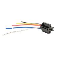 True MODS Bosch Style 12V DC 5-PIN SPDT Interlocking Automotive Relay Socket Harness Base (with Wire