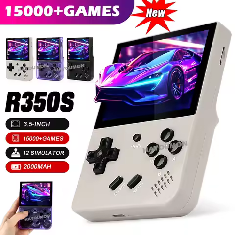 NEW R350S Portable Handheld Game Console 3.5" IPS 640*480 Screen Linux 2000mAh Retro Video Gaming Pl