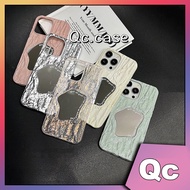 「Qc」Korean style art relief mirror full edge tpu soft case phone case iphone case iphone 15 case iph