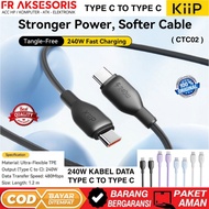 Cable TYPE C TO TYPE C 240W KiiP CTC02 Cable Data Type C to Type C 240W 5A PD Fast Charging CABLE C 