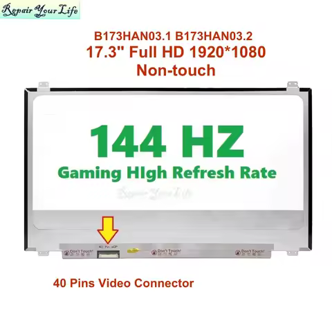 B173HAN03.2 Laptop LCD Screen Display for Acer Predator Helios 300 sERIES N18I3 144HZ 17.3 FHD eDP 4