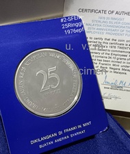 Collectibles of EPF 1976 25 Ringgit Sterling Silver Coin of Malaysia  #2-SFELw-25Ringgit1976epf