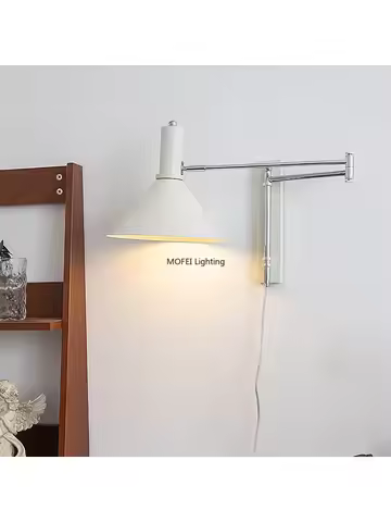 American Retro Reading Lamp E27 Wall Lights Vintage Plug Rotatable Bedside Home Decor Foyer Hotel Sc