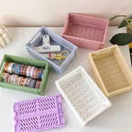 Ins Style Foldable Storage Box - Multifunctional Table Storage Box - Crate Box - Collapsible Box