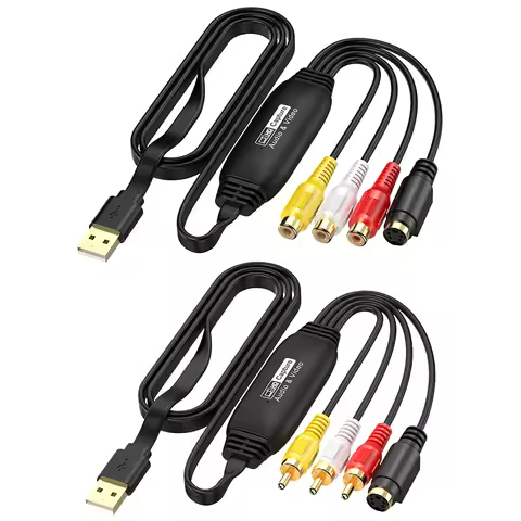 USB Video Capture Card VHS VCR TV DVD Audio Capture Adapter Card USB To AV Video Capture Adapter for