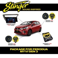 Stinger Full Set Speaker & Android Player Set for Perodua Myvi Gen3