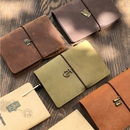 [Pocket A7] Genuine Leather Notebook, Mini Pocket Leather Notebook Size 10x13.5 cm