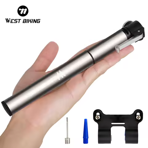 WEST BIKING Bike Pump 120PSI Portable Bicycle Pump Schrader&Presta Valve Bike Tire Inflator Hand Pum