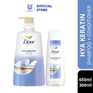Dove Micellar Shampoo Hya Keratin Shine 650ml + Dove Micellar Hair Conditioner Hya Keratin Shine 300
