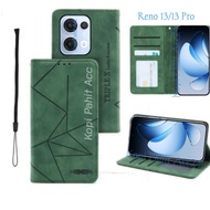 Case Oppo Reno 13 Reno 13 Pro Flip Cover Wallet Sarung Hp Casing Dompet Flip Magnet