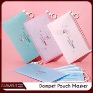 Dompet Tempat Masker Travel Kotak Pensil Uang Resleting Serbaguna Plastik Pembalut Kotak Anti Debu V