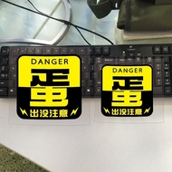 Car Sticker Warning Sticker Funny Egg Dangerous Reflective Car Sticker R0K6