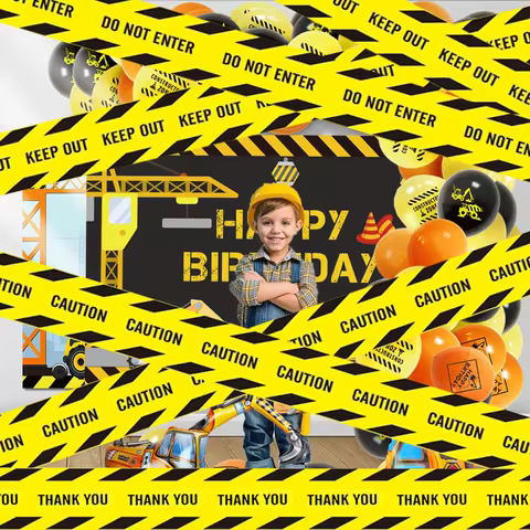 4.8CM×25M Yellow Warning Tape Construction Site Isolation Keep Out Thank You Warning Sign Tape Engin