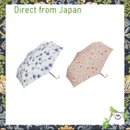 【Direct from Japan】Wpc. Folding Umbrella, Azalea Mini, Off-White, Suitable for both sunny and rainy 