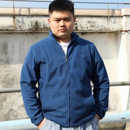 40-135kg Jaket Bulu Musim Gugur/musim Sejuk Sweater Bulu Bulu Lelaki Saiz Besar Luar Ditambah Jaket 