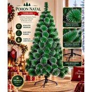 HIJAU 2.4 Meters Christmas Tree BRIGHT Green SNOW Gold 8 feet 240 CM 2.4M M fit 240 5aa 6aa 7aa 6c 6
