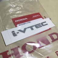 📌แท้ศูนย์ สติ๊กเกอร์ i-VTEC HONDA ติดกระจกบานหลัง ไฟเบรคดวงที่ 3 (ON-75717-SNB-E01)