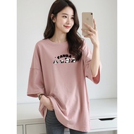 2Y334 [AIYOU] M-5XL T shirt Women's T shirt Plus Size T shirt Women Tshirt Crop Top Leisure Oversize