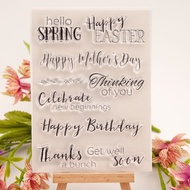 0601 C celebrate 1542 0604-52 hello spring Transparent Seal Crystal