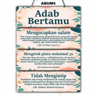 Hiasan Dinding ADAB BERTAMU 4 Susun gantungan pajangan dinding pintu rumah hiasan dinding parcel ham