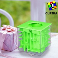 Cube Puzzle 3x3 3D MAZE Puzzle Hijau CELENGAN Piggy Bank CUPIKA