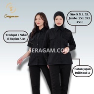 Black Civil Servant Uniform Long Sleeve Short/ Black Civil Servant Uniform Black Civil Servant Unifo