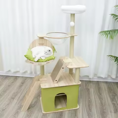 Factory Direct Sale Avocado Green Cat Climbing Frame Removable Toys Multifunctional Cat Pet Supplies