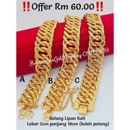 Sadur Cop 916 Gold Hook Centipede Bracelet Exactly
