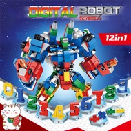 Siêu Robot Kỹ Thuật Số 570 Chi Tiết 12 Trong 1 Đồ Chơi Ghép Hình Lắp Ghép Thông Minh Panlos MOC DIY