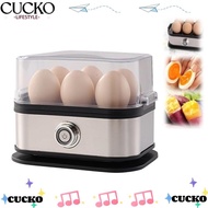 BACKSTR Smart Egg Cooker, Space Saving 200W Power Eggs Boiler,  Auto Shut- Stainless Steel 6 Eggs Ca