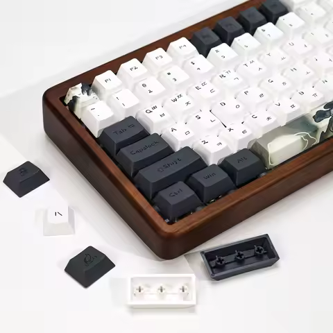 KBDiy Ink Lotus Keycap Cherry Profile Korean Keycaps PBT for Mechanical Gaming Keyboard DIY 142 Keys