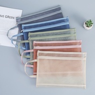 fail buku sekolah Fail Dokumen Panjangan Beg kertas ujian telus lapisan dua Morandi A4 beg pensel pe