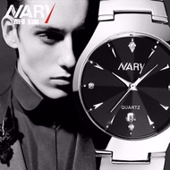 Nary Jam Tangan Pria Analog Tali Rantai Terbaru 6112 Rante Besi Stainless Steel Mewah Keren Formal K