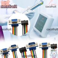 COCOFRUIT 9 Pin Connector, Multicolor Ribbon Universal DB9 Connector, Professional DB9 to IDC Copper