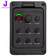 【Huang Li Electronics】Acoustic Guitar Preamp 4 Band Pickup Preamp EQ Tuner Mic Blend Preamp for Fish