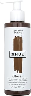 dpHUE Gloss+, Light Brown - 6.5 oz (8-12 Applications) - Semi-Permanent Hair Color & Conditioner - L