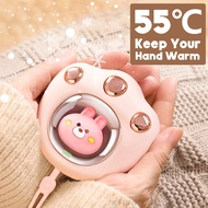 Electric Hand Warmer Cat Paw Hand Warmer Portable LED Heater Rechargeable Heating Cartoon Mini Paw W