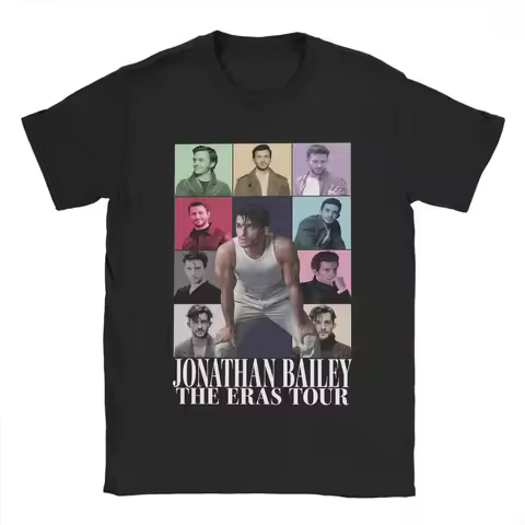 Jonathan Bailey The Eras Tour T-Shirts Men Funny Cotton Tees Round Collar Short Sleeve T Shirt Gift 