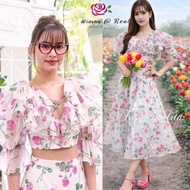 (ป้าย​ widelia​ real)​ ✨SRS Inspired Luxury Set🌼 เซ็ตเสื้อแขนพอง กระโปรงยาวสุดหรู ลุคคุณหนู ไฮโซ ใส่