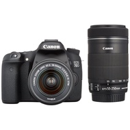 Canon EOS 70D Digital SLR Camera Double Zoom Kit with EF-S18-55 IS STM and EF-S55-250 IS STM Lenses,