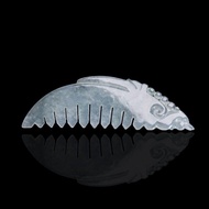 冰種翡翠鳳凰玉梳 | 天然緬甸玉A貨翡翠 | 送禮