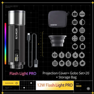 SIDANDE 3W 10W Projection Light Videography Flashlight Zoomable Photography Fill Light Ambience Ligh