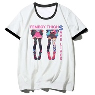 Femboy t-shirt female Trendy Vintage Gothic Retro Pastel top tees graphic University Colorful Classi