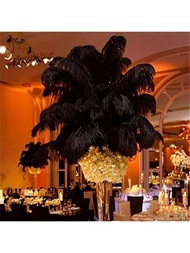10入美麗的鴕鳥羽毛,適用於狂歡節、生日派對、婚禮、節慶裝飾