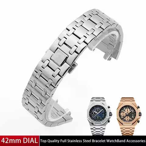 28mm High Quality Full Stainless Steel Bracelet Watchband Accessories For AP Belt ROYAL OAK Strap Fo