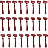 24 Unit Alat Peraga Gavel Hakim Mini Kayu, Palu Kayu, Aksesori Kostum Kehakiman untuk Jualan Lelonga