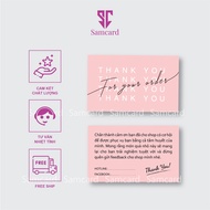 Customer thank you card, thank you card, name thank you card at Samcard size 9x5.5 cm